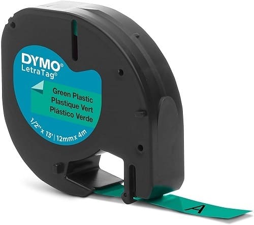Cinta de rotuladora Dymo Letratag Plastic Green 12 mm x 4 m