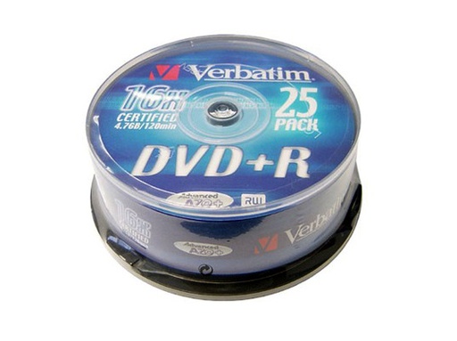 DVD+R 4.7 GB Verbatim (Tarrina 25 unidades)