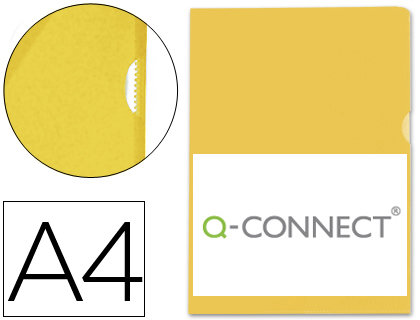 Dossier uñero A4 amarillo translúcido Q-Connect