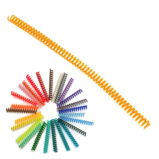 Espiral de plástico color 10 mm 5:1