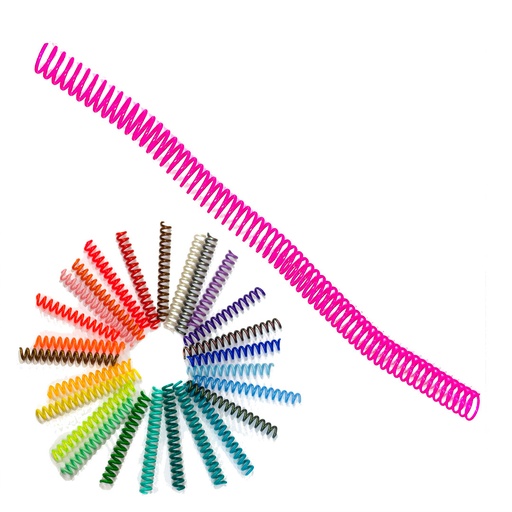 Espiral de plástico color 25 mm 4:1