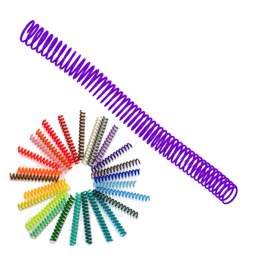 Espiral de plástico color 28 mm 4:1