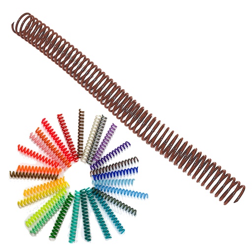 Espiral de plástico color 38 mm 4:1