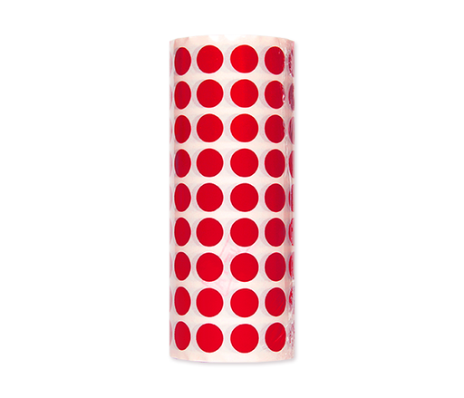 Rollo de gomets circulares rojos de 10 mm Kids Apli