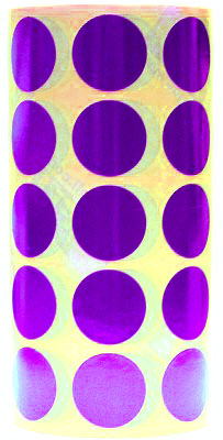 Rollo de gomets circulares violetas de 20 mm Kids Apli