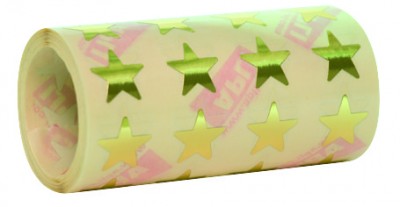 Rollo de gomets de estrellas doradas Kids Apli