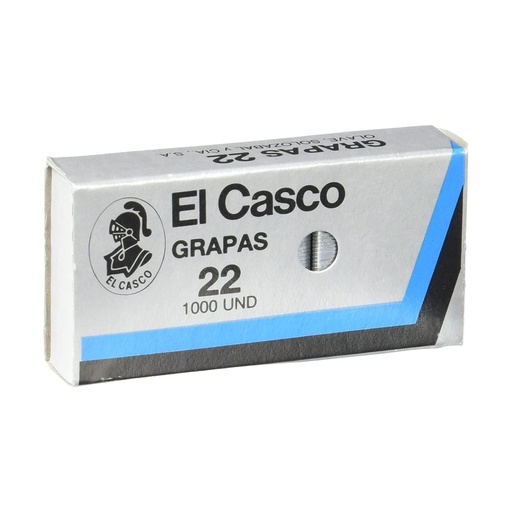 Grapas 22 galvanizadas El Casco (Cajita de 1000)