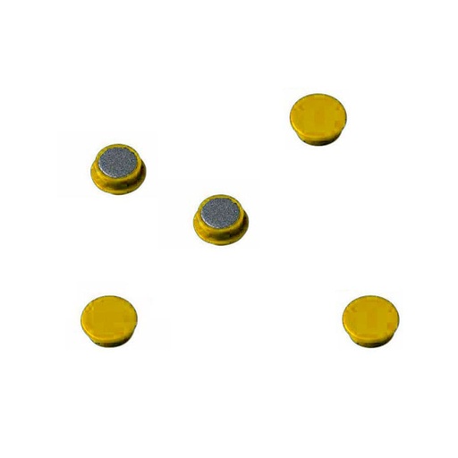 Imanes redondo 20 mm amarillo (Pack 5 unidades)