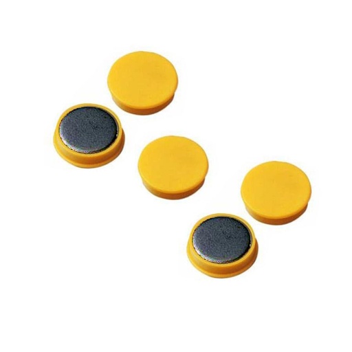 Imanes redondo 30 mm amarillo (Pack 5 unidades)