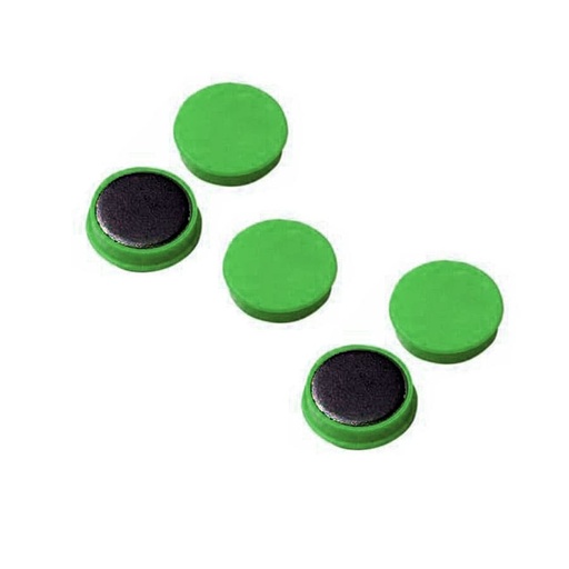 Imanes redondo 30 mm verde (Pack 5 unidades)