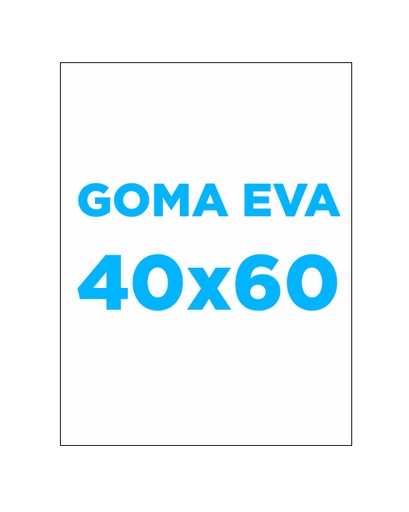 Lámina de goma EVA 40 x 60 cm. 2 mm. blanca Fixo Kids