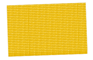 Lámina de goma EVA 40 x 60 cm. 2 mm. dorada con purpurina y lunares metálicos