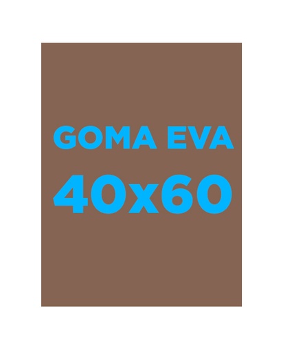 Lámina de goma EVA 40 x 60 cm. 2 mm. marrón Fixo Kids