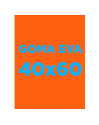 Lámina de goma EVA 40 x 60 cm. 2 mm. naranja Fixo Kids