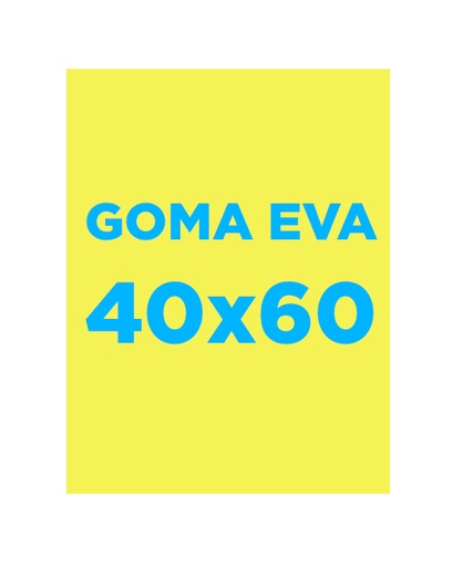 Lámina de goma EVA 40 x 60 cm. 5 mm. amarillo Fixo Kids