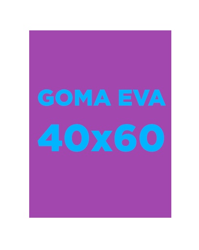 Lámina de goma EVA 40 x 60 cm. 5 mm. violeta Fixo Kids