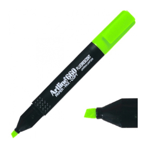 Marcador fluorescente Artline 660 verde