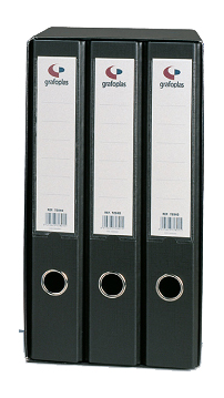 Módulo de 3 archivadores Folio negro con caja Grafcolor