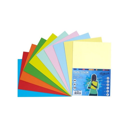 Papel A4 10 colores surtidos 80 g/m² (Paquete de 100 hojas)