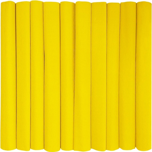 Papel crespón 0,50 x 2,50 mts. amarillo Fixo