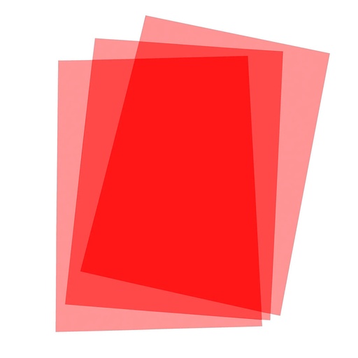 Portada de encuadernación A4 roja transparente de plástico de 180 micras