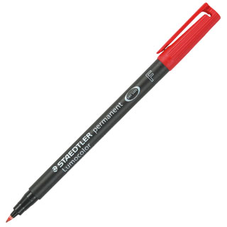 Rotulador permanente Staedtler Lumocolor 318 F rojo