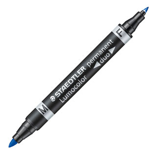 Rotulador permanente Staedtler Lumocolor duo 348 azul