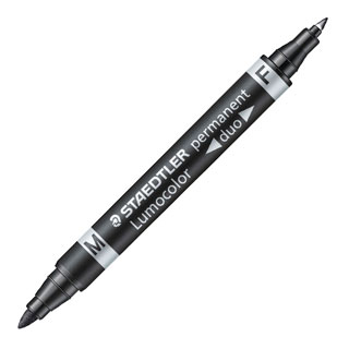 Rotulador permanente Staedtler Lumocolor duo 348 negro