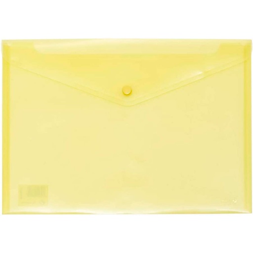 Sobre de plástico Folio con broche amarillo Grafoplás