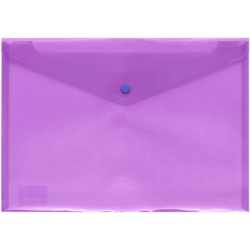 Sobre de plástico Folio con broche violeta Grafoplás