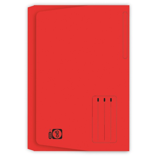Subcarpeta Pocket Folio 320 g/m² roja Gio