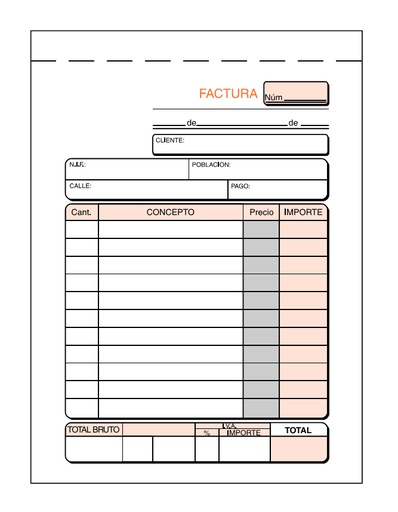 Talonario Facturas 1/8 duplicado T-68 Loan