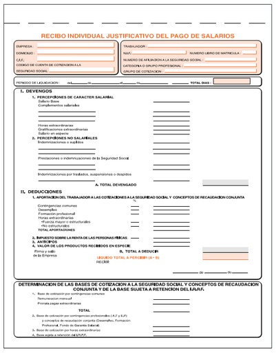 Talonario Salarios Carta holandesa duplicado T-81 Loan