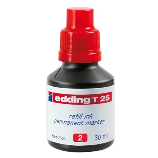 Tinta para rotulador rojo T25 Edding