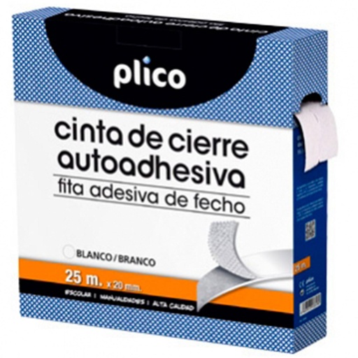 Velcro autoadhesivo en rollo Plico 2 cm. x 25 m.