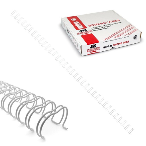 Wire-O blanco 6,5 mm nº4 3:1 (Caja 250 unidades)