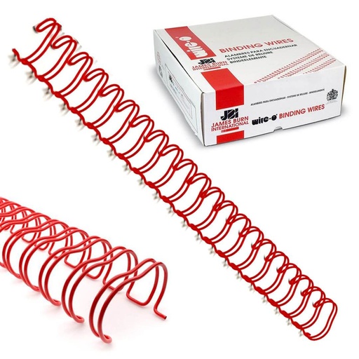 Wire-O rojo 11 mm nº7 3:1 (Caja 250 unidades)