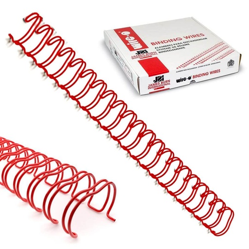 Wire-O rojo 16 mm nº10 2:1 (Caja 200 unidades)