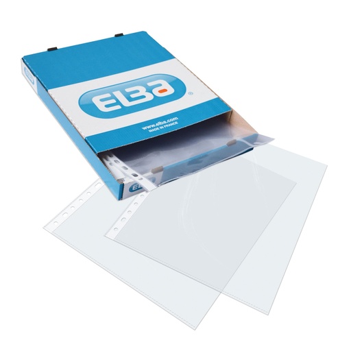 Fundas multitaladro Folio cristal Elba (Pack de 100)