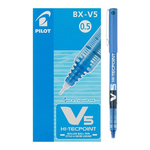 Bolígrafos roller Pilot V5 Hi-Tecpoint azul (Caja de 12)