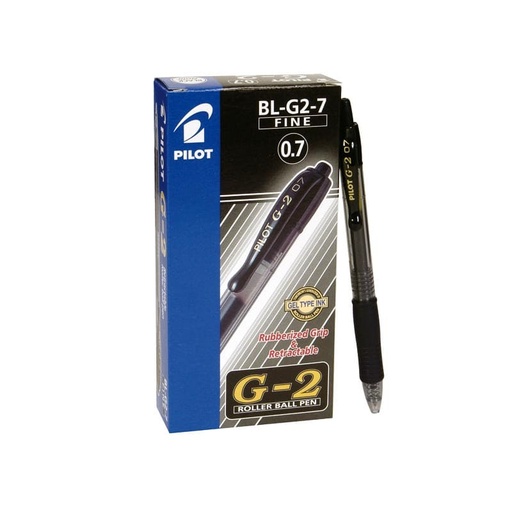 Bolígrafos retráctiles Pilot G-2 0.7 negro (Caja de 12)