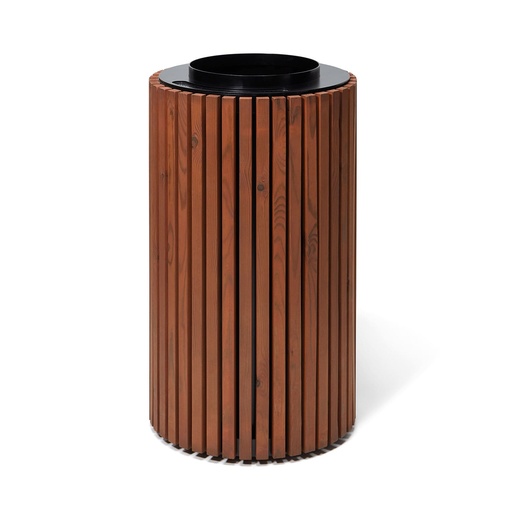Cenicero-papelera de metal y madera Nyon Wood